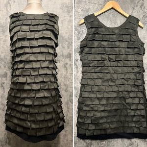 Unique forest green mini dress